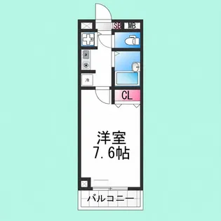 ヴィーブル三国ヶ丘【4階】の間取り