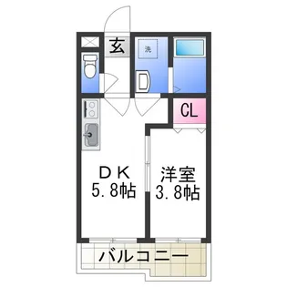 プレミアムスイート狭山駅前【3階】の間取り