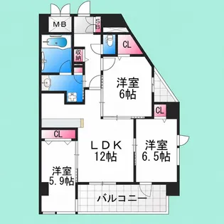 セイクレッド【5階】の間取り