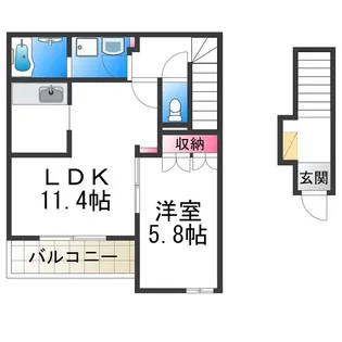 ホワイトシルク【2階】の間取り