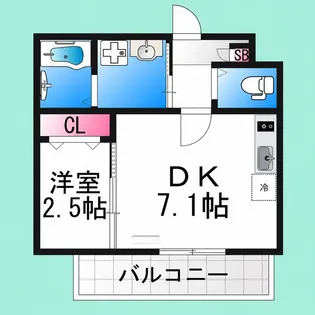 大浜北町シーエム・シス【4階】の間取り