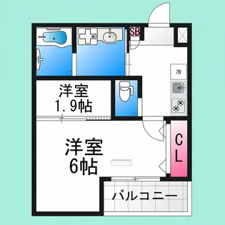 大浜北町シーエム・シス【3階】の間取り