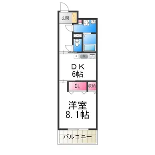 VAなかもず【507号室】の間取り