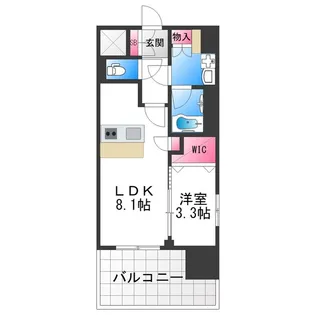 スプランディッド堺東DUE【6階】の間取り