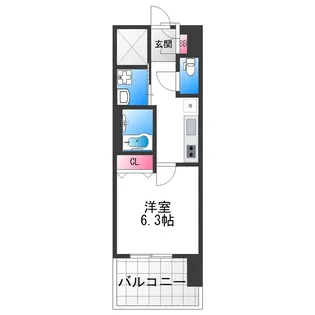 スプランディッド堺東DUE【6階】の間取り
