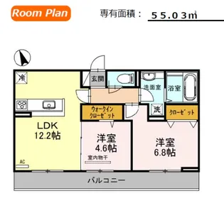 ノア・パークくさべ【2階】の間取り