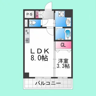 スプランディッド堺東【3階】の間取り