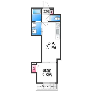 F asecia Pur 湊【303号室】の間取り
