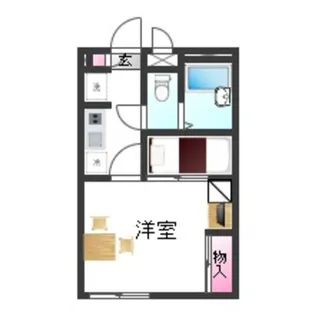 レオパレス上野芝【202号室】の間取り