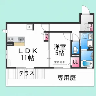 フレア【103号室】の間取り