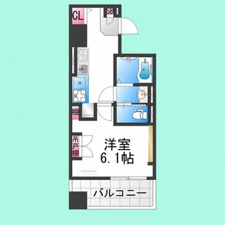 甲斐町エヌエム・キャトフ・ヴァン・アン【2階】の間取り