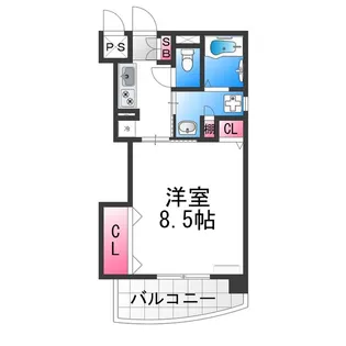住吉橋TKハイツ【7階】の間取り