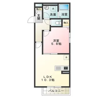 affetto浅香【203号室】の間取り