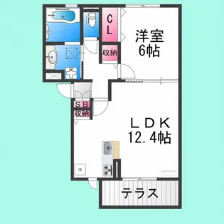 メルベーユ紀ノ国【1階】の間取り