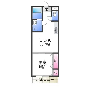 フジパレス草尾【2階】の間取り