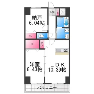 クローバー・グランツ新金岡【4階】の間取り