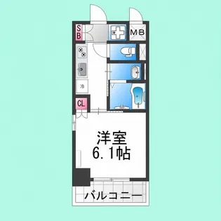 MAXIV大阪堺【4階】の間取り