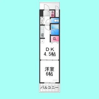 クレール三国ヶ丘【2階】の間取り