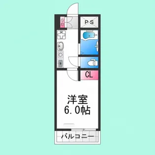 フリーディオ鳳東【305号室】の間取り