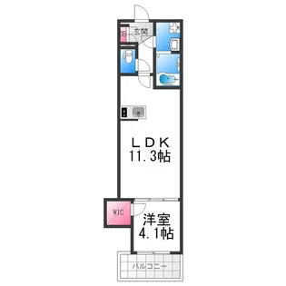 (仮称)ジーメゾン西湊ベルジュール【3階】の間取り