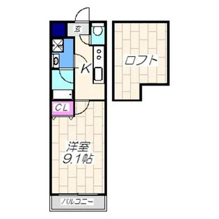 フジパレス南清水町Ⅱ番館【2階】の間取り