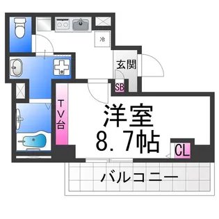 神明町西エヌエム・キャトフ・ヴァン【9FD号室】の間取り