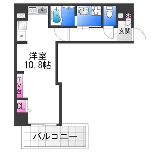 神明町西エヌエム・キャトフ・ヴァン【6FE号室】の間取り