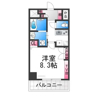 神明町西エヌエム・キャトフ・ヴァン【9FB号室】の間取り
