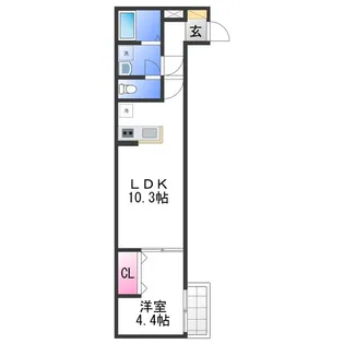 F+style高見の里2号館【3階】の間取り