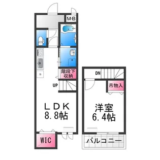 スリーハーブズメルヴェーユ三国ヶ丘【1階】の間取り