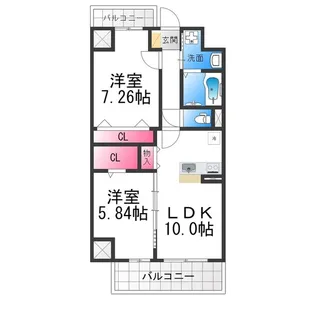FREEDOM residence堺寺地町【4階】の間取り
