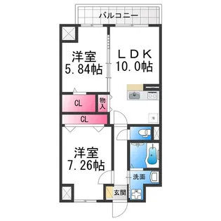 FREEDOM residence堺寺地町【12階】の間取り