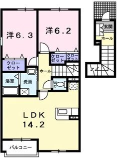 ベルソレイユ【2階】の間取り