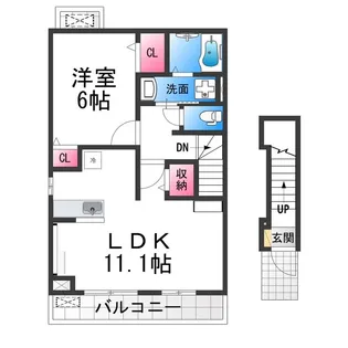 プラージュ・ミディ【2階】の間取り
