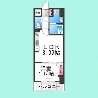 リアライズ堺宿院【9階】の間取り