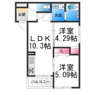 ヴェルメゾン堺北条町【1階】の間取り