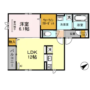 メゾンド フルール【201号室】の間取り