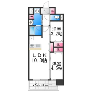 スプランディッド新金岡【9階】の間取り