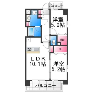 スプランディッド新金岡【7階】の間取り