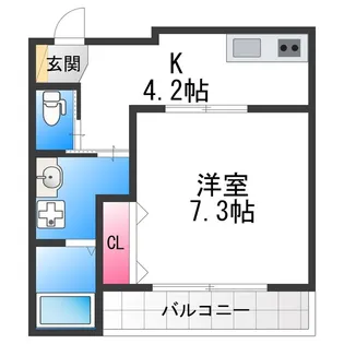 Richesse 一条通【202号室】の間取り