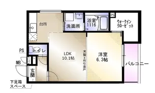 アンシャンテ S 北野田【3階】の間取り
