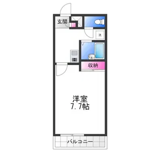 レオパレスエスト【206号室】の間取り