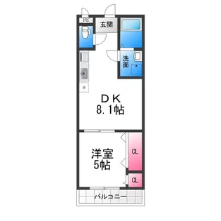 フジパレス堺鳳中Ⅱ番館【3階】の間取り