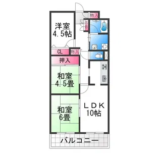 マインハイツ諏訪森【503号室】の間取り