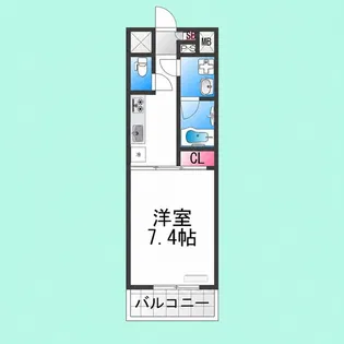 アルモニー中もず【606号室】の間取り