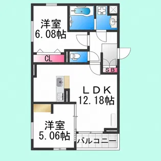 メゾン・アイ【201号室】の間取り