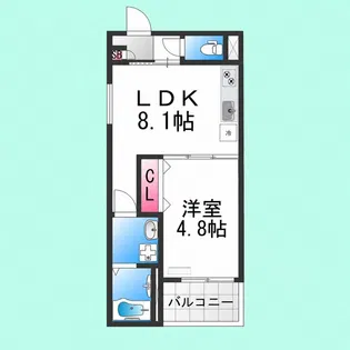 ALEGRIA三国ヶ丘【205号室】の間取り