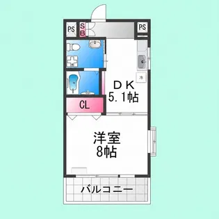 ブランカ中百舌鳥【9階】の間取り
