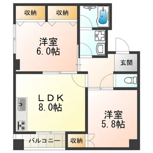 ラーレンティア【1階】の間取り