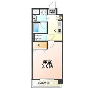 グランジュテ住吉【4階】の間取り